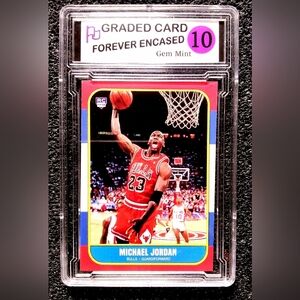 1986 Michael Jordan Chicgo Bulls Basketball Rookie Card Graded 10
